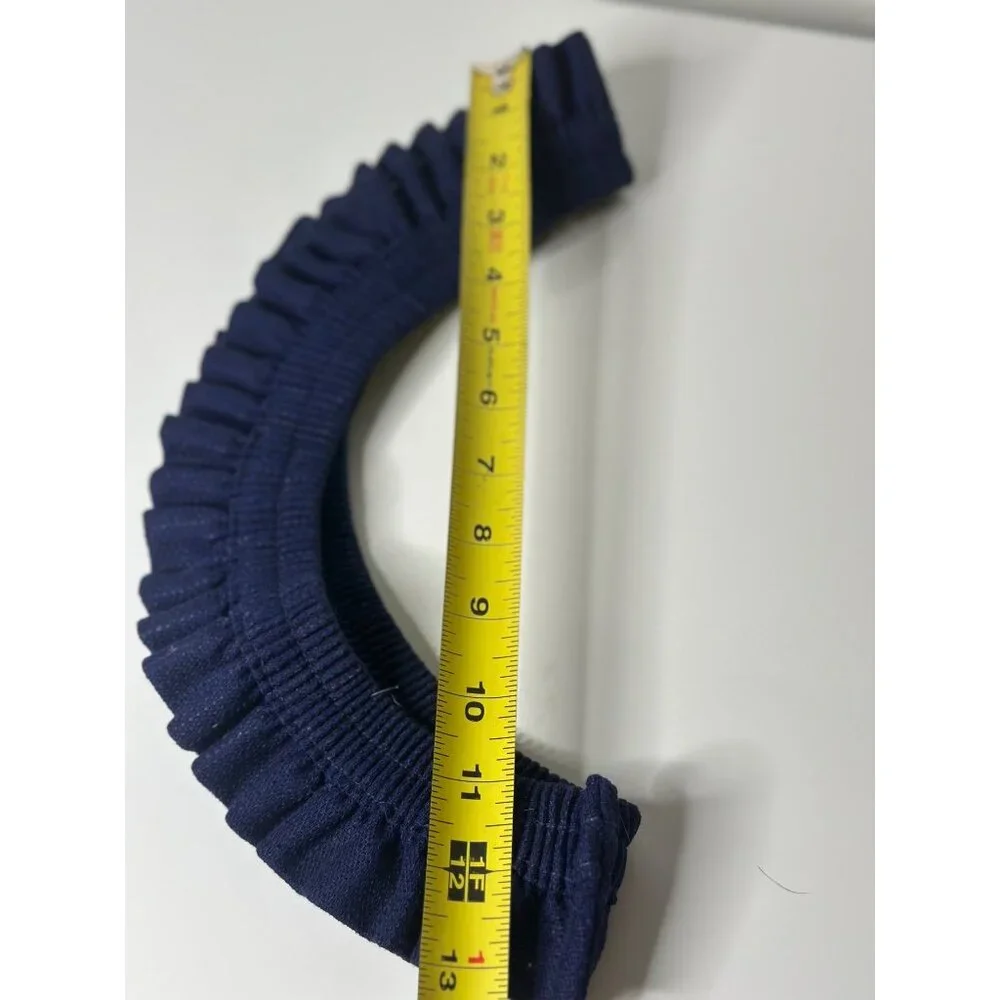 Longaberger Navy Blue Elastic Ruffle‎ Basket Protector Band 13.5